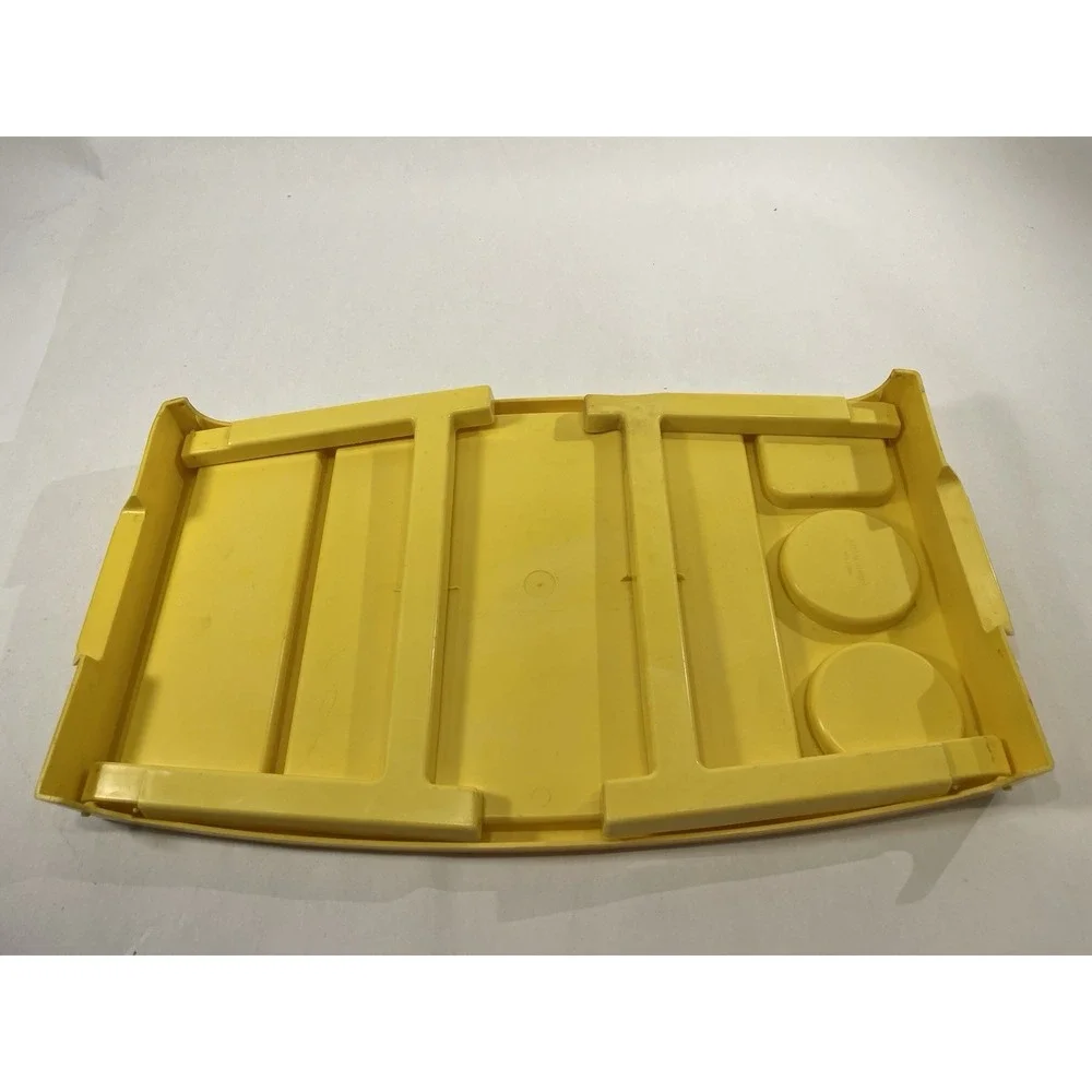 1970s Frem Corp USA Yellow Sectioned Plastic Folding Breakfast in Bed Tray MCM
